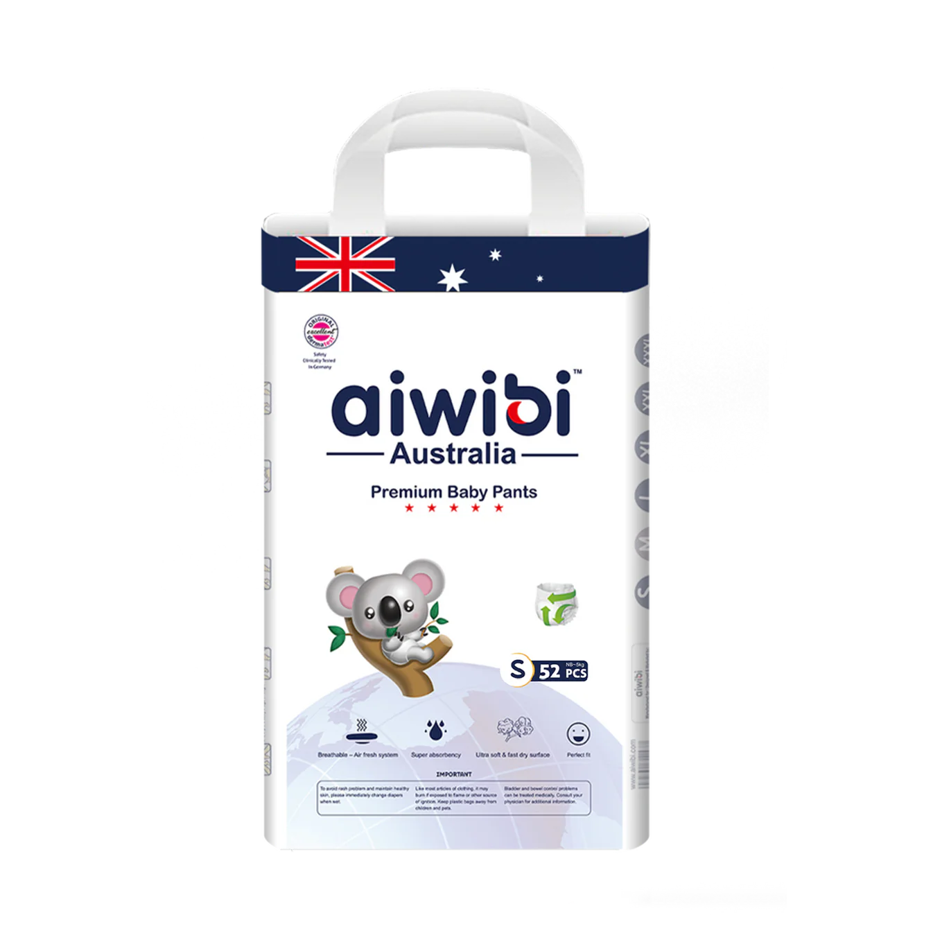 Aiwibi Australian Premium Pant Diaper S 52 pcs