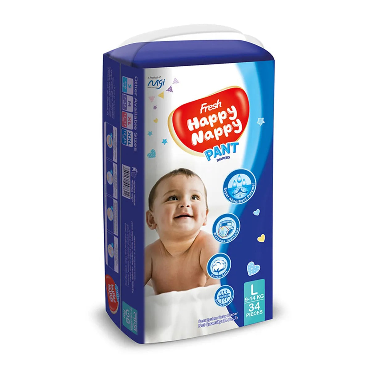 Happy Nappy L 34pcs