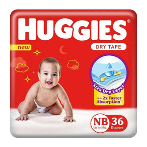 Huggies Dry Diapers Newborns 36 pcs