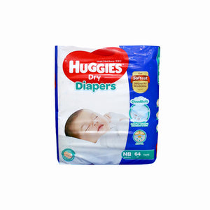Huggies Dry Diapers for Newborns 64 Count