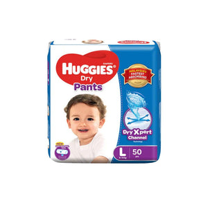Huggies Dry Pants Large – 50 Count Quick Absorption Diapers for Active Babies